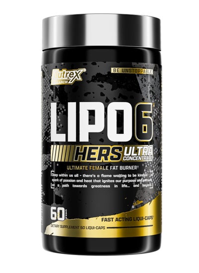 Buy Lipo 6 Black Hers Ultra Concentrate 60 Count in UAE