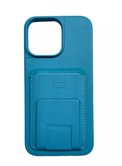 Buy Back Cover Leather Case HDD With a wallet to insert cards and use it as a mobile stand Compatible with iPhone 12 Pro Max  Blue in Egypt