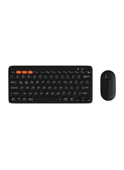 اشتري Chocolate Wireless Keyboard Mouse Combo, Silent Portable Office Black في السعودية