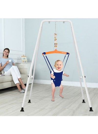 Buy 2 in 1 Baby Jumper and Toddler Swing with Foldable Stand Swing Set and Bouncers for Infant in UAE