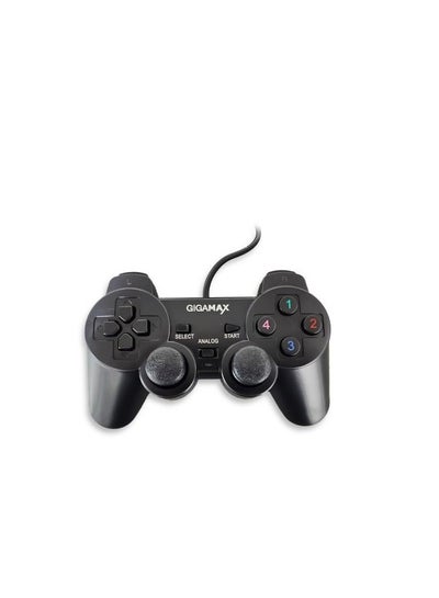 Buy Gigamax Wired Gamepad for Desktop PC and Laptops, Black - GM4040 in Egypt