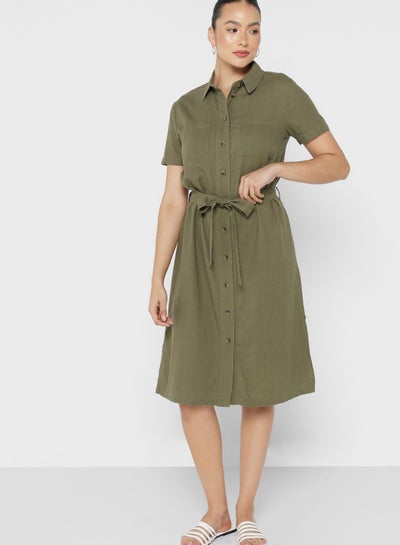 Buy Button Down Tiered Dress in UAE