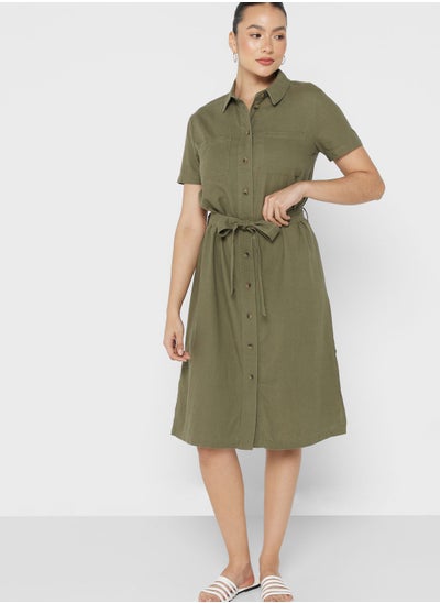 Buy Button Down Tiered Dress in UAE