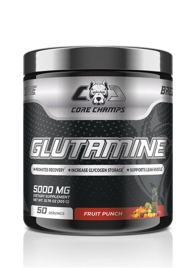 Buy Core Champs GLUTAMINE 5000mg 50 Servings Fruit Punch Flavor in UAE