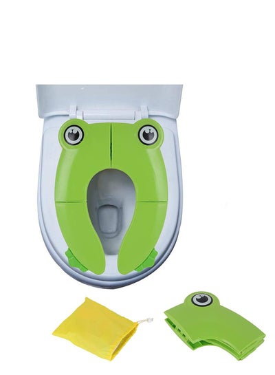 Buy Kids Toilet Seat Cover, Travel Portable Folding Potty Training, Non Slip Silicone Pads, Reusable Toddlers Covers Liners Fits Round & Oval Toilets Suitable for Baby in UAE