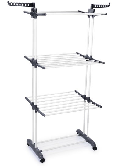 Buy Delcasa 3Tiers Garment Rack Cloth Dryer Multi Purpose Cloth Drying Stand in UAE