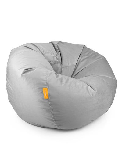 Buy Jumbble Suede Bean Bag with Filling | Ultimate Indoor Lounging Chair for All Ages | Velvet Soft Fabric | Filled with Polystyrene Beads(XL, Grey) in UAE