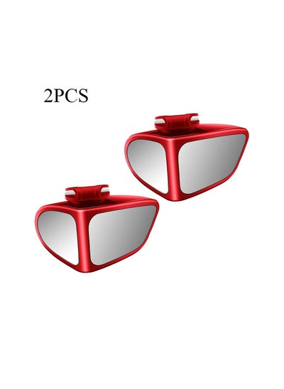 اشتري 2 Pcs Car Blind Spot Mirrors, 360° Rotatable Convex Rearview Mirror, Wide Angle Rear View Large Blind Spot Rearview Mirror, Suitable for General Motors Car, SUV, Truck في السعودية