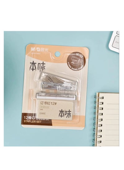 اشتري M&G Chenguang Mini Transparent Stapler with 24/6 Staples Box Set - No:ABS916AX في مصر