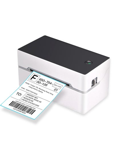 Buy Desktop Shipping Label Printer High Speed USB + BT Direct Thermal Printer Label Maker Sticker 40-80mm Paper Width in Saudi Arabia