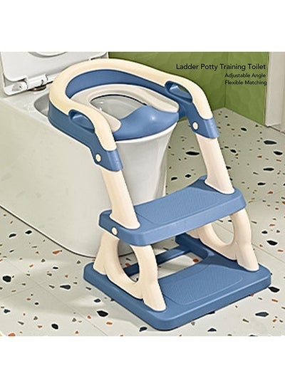 Buy Potty Training Seat Foldable Potty Chair with Step Stool Ladder Kids Training Toilet Seat for Boys and Girls in Saudi Arabia