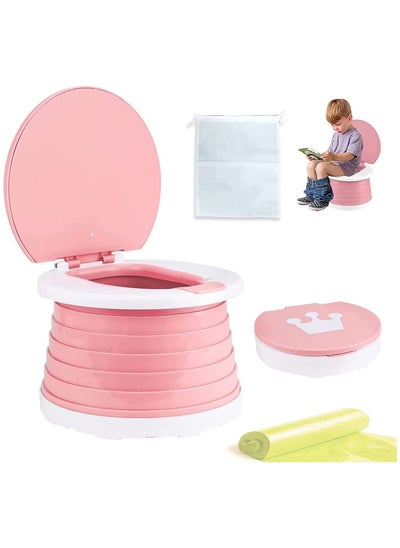 اشتري Portable Potty For Kids, Toddlers Foldable Travel Potty Training Seat Children's Portable Toilet Potty Chair Toddlers Training Toilet في السعودية