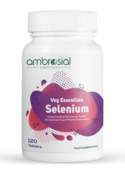 Buy Selenium Selenomethionine 200mcg High Strength Selenium Selenomethionine Supplements Supports Immune System, Healthy Hair, Skin & Nails (Pack of 1-120 Tablets) in Saudi Arabia