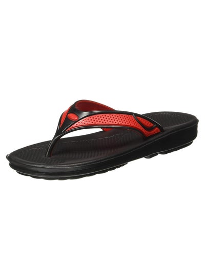 Buy Women's Flip Flops Women's Slippers footwear 1215 Black-Red Made in India in UAE