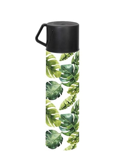 Buy Decorated Vacuum Flask With Mug-Leaf Assorted shapes may vary in Egypt