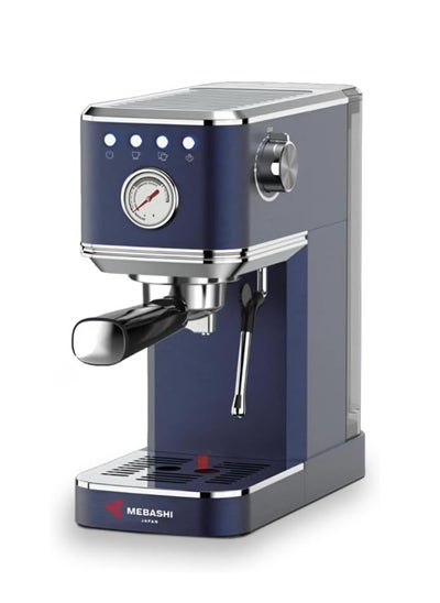 Buy MEBASHI Espresso Coffee Machine - 1.1L, 20 Bar, Thermo Block Heating (ME-ECM2047) (Blue) in UAE