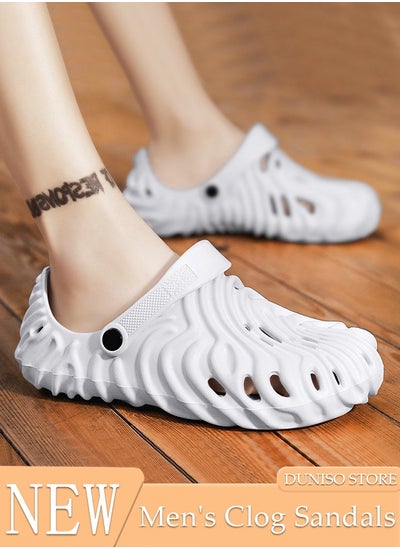 اشتري Unique Clog Sandals for Men and Women Fashion Quick Drying Slide Sandal with Non-slip Soles Thick Sole Beach Slipper Breathable Slip-on Sandal House Flat Slipper for Indoor & Outdoor في السعودية