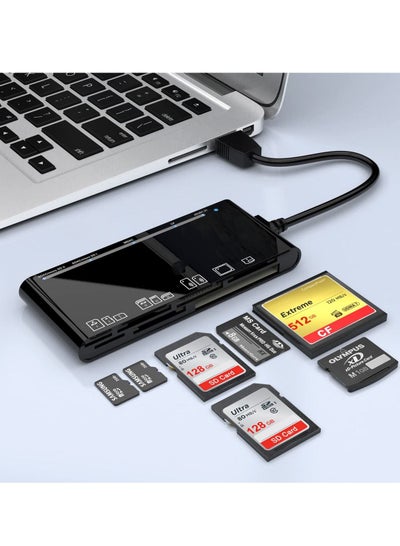 اشتري USB3.0 Multi-Card Reader 7 in 1 Fast 5Gbps Memory Card Writer Hub في السعودية