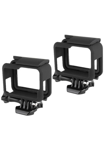 اشتري Frame Mount Housing Case, Compatible with GoPro Hero 7/6/5 Black Action Camera Top Open Protective Housing Case with Quick Release Bracket(2 Pcs) في السعودية