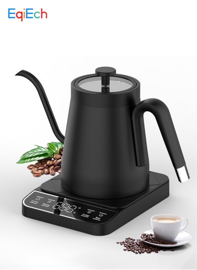 Buy V60 Gooseneck Kettle Electric Coffee Kettle 800ML 1350W Quick Heating Insulation Touch Screen Panel Temperature Control Stainless Steel Material Constant Temperature Electric Kettle  for Home Office Cafe in Saudi Arabia