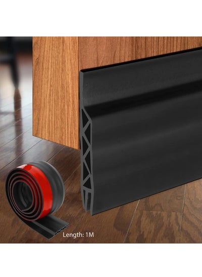 Buy Door Draft Stopper, 100cm Length Under Door Seal Strip, Door Sweep for Exterior & Interior Doors, Door Bottom Draft Blocker Dust and Noise Insulation Weather Stripping Draft Guard Insulator, Black in Saudi Arabia