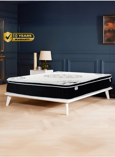 Buy Black One | Multi Layer Bed Mattress 16 Layers Thickness 31 cm Size Queen - 150x200 cm - Black & White in Saudi Arabia