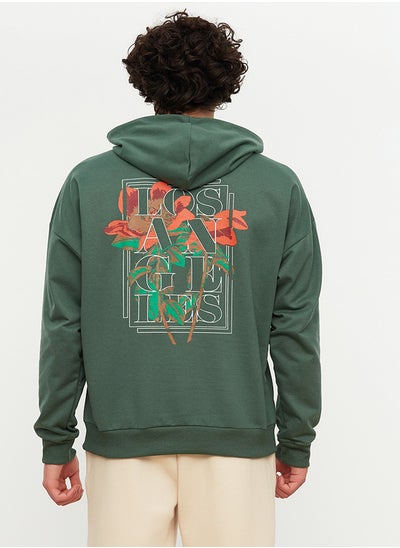 اشتري Green Oversize/Wide Cut Hooded Sweatshirt TMNAW22SW0155 في مصر