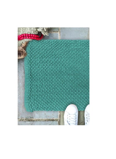 اشتري Home Town Plain Cotton Blue Bath Mat, 60X90Cm في السعودية