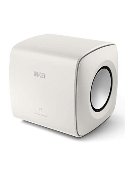 Buy KEF KC62 Uni-Core Force-Cancelling Compact Subwoofer, Mineral White (1000W) in UAE