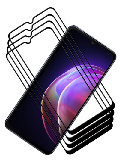 Buy 4 Pieces Antistatic ESD Dustproof Premium Quality High Definition Tempered Glass Screen Protector Designed For vivo V21 in UAE