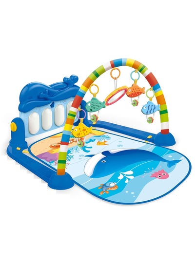 Buy Baby Play Mat, 2 in 1 Baby Gym Mat with Pendant Toy and Piano Keyboard, Infant Toy Play Crawling Mat for 0-36 Months in Saudi Arabia