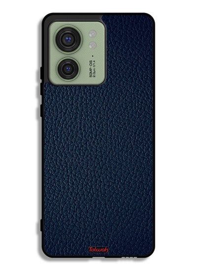 Buy Motorola Edge 40 Protective Case Cover Leather Pattern in Saudi Arabia