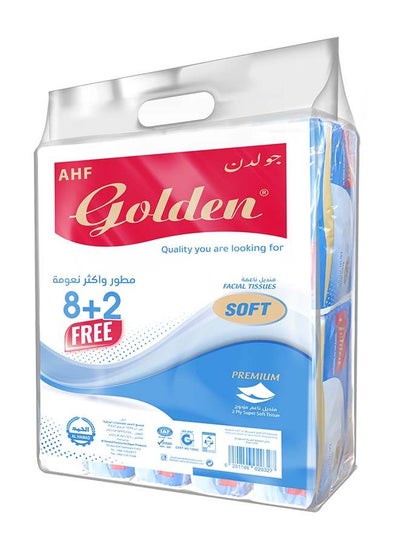 Buy Facial Tissue, Pack Of 10 White 160 Sheets in Saudi Arabia