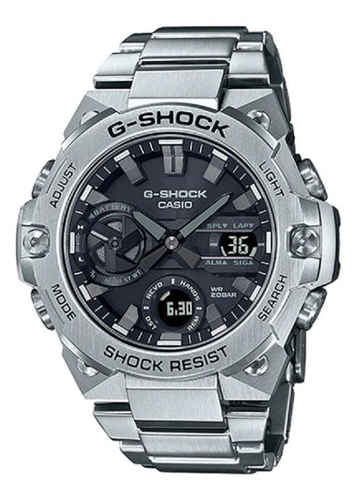 اشتري Casio Men G-Shock G-Steel Analog Digital Solar Power Mobile link Black Dial Stainless Steel Solid Band GST-B400D-1AD في السعودية