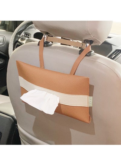 اشتري Leather Car Tissue Holder (Caramel) في الامارات