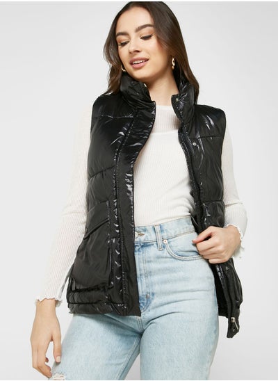 Buy Longline Padded Vest Jacket in Saudi Arabia