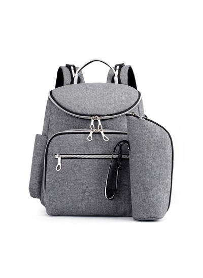 Buy Autumn New Canvas Backpack Female Large Capacity USB Mummy Bag Multi-function Baby Bottle Diaper Backpack in UAE