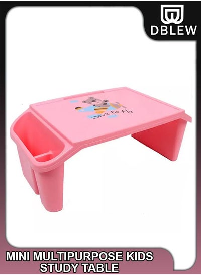 Buy Plastic Mini Multifunctional Desk For Kids Toddler Study Table with Storage Portable Laptop Organizer Durable Adult Writing Drawing Lap in UAE