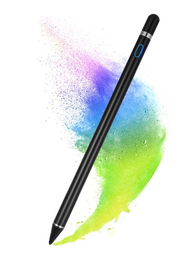 Buy Active Stylus Digital Pen for All iPhones, iPad and Android Tablets, Phones Black in UAE