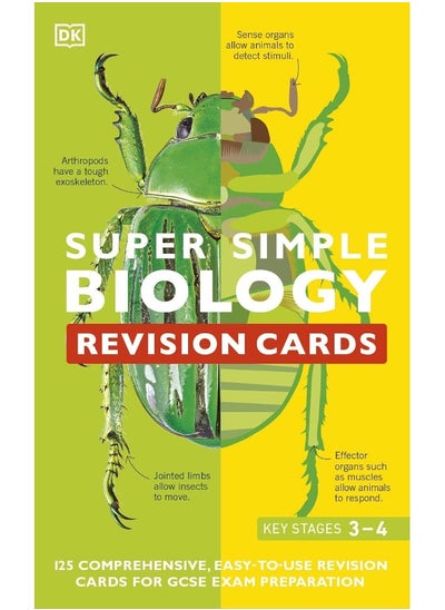 اشتري Super Simple Biology Revision Cards Key Stages 3 and 4: 125 Comprehensive, Easy-to-Use Revision Cards for GCSE Exam Preparation في الامارات