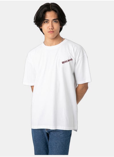 Buy WHITE T-SHIRT WHITE BACK PRINT in Egypt