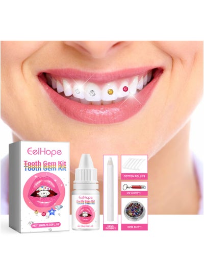 Buy Dental Gemstone Set,Dental Jewelry Set with Light,Professional DIY Dental Gemstone Set,Fashion Dental Crystal Sweet Smile Gemstone in Saudi Arabia