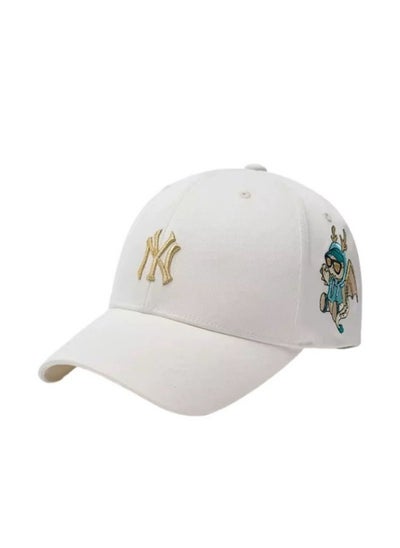 Buy New Era MLB New York Yankees Baseball Hat Duck billed Hat Pointed Hat Sun Hat Pure Cotton Men's and Women's Hat Outdoor Baseball Beige in UAE