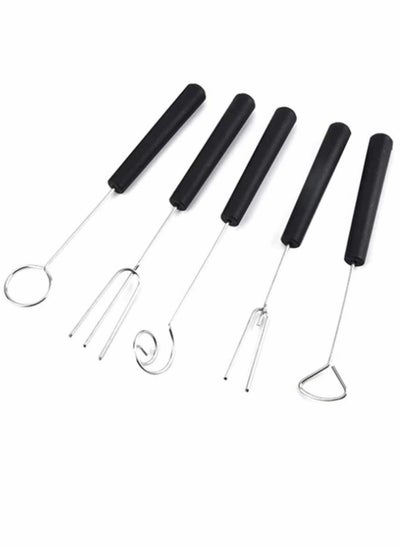 Buy Stainless Steel Chocolate Dipping Fork, Kebab Fork, Perfect for Fondue Candy Cake Nuts Fruit DIY Baking Supplies Decorating Tool 5pcs in UAE