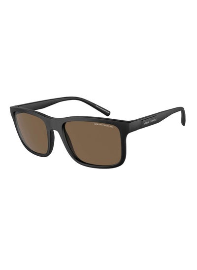 Buy Men's Rectangular Shape  Sunglasses 4145S - Lens Size: 57 Mm - Matte Black in Saudi Arabia