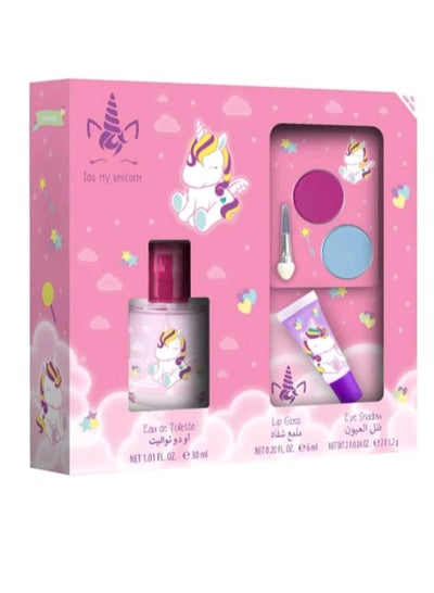 Buy O My Unicorn Set for Kids (Eau de Toilette 30 ml + Lipgloss and Eyeshadow) in Saudi Arabia