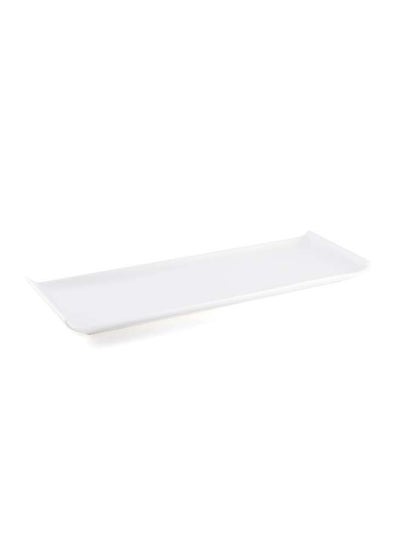 Buy Ivory Porcelain Sushi Narrow Plate 35 cm in UAE