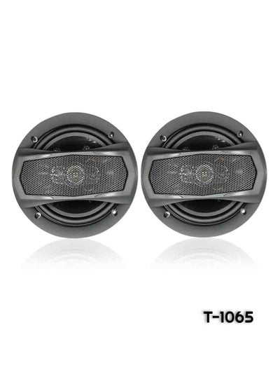 Buy 3-Way Coaxial Car Speakers 600W - Model T-1065 with Flush Mount Design, Set of 2 Music Speaker in Saudi Arabia