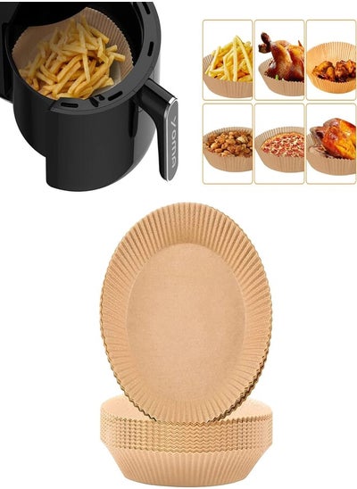 Buy Air fryer disposable paper, non-stick air fryer liners cooking paper, baking paper for air fryer oil-proof and water-proof, food grade parchment for baking roasting microwave (6.5) in Egypt