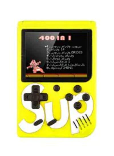 اشتري 400 In 1 Game Box Console Classic Games Hand Held Gamepad Color Screen Mario Super Mario DR Mario Contra Games - YELLOW في الامارات